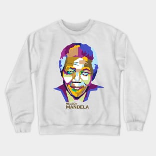 Nelson Mandela in WPAP Crewneck Sweatshirt